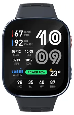 Produktbild von Amazfit Bip Max, 5,26 cm (2.07"), AMOLED, Touchscreen, 4 GB, GPS, 34,3 g