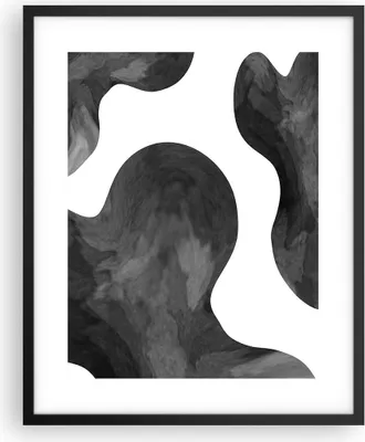 Produktbild von Gerahmtes Poster - Schwarzer Rahmen - Abstraktion Form Figur - 40x50 cm - Wand Bild - Wanddeko - Wandbilder - Kunstposter - Wandposter - Bilderrahmen - Bilder - Kunstdruck - P2BPA40x50-5134