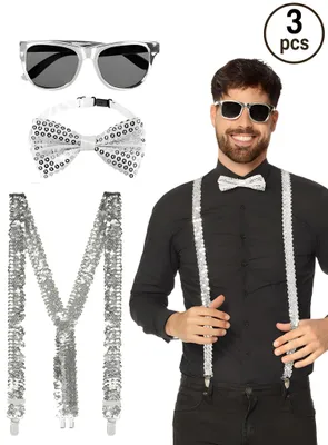 Imagen del producto de Conjunto de accesorios con brillo plateado