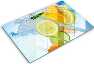 Produktbild von Abdeckung Glas - Küchenabdeckung - 80x52 cm - Abdeckplatte -Saftiges Zitruswasser