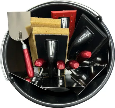 Produktbild von Fliesen Fugbox Handwerkerset Fliesenleger Zahnkellen Baueimer 10teilig CT02_10H
