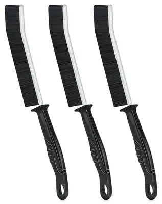 Fugenreinigungsbürste 3er-Set, hart, schwarz, für Fliesen & Türen