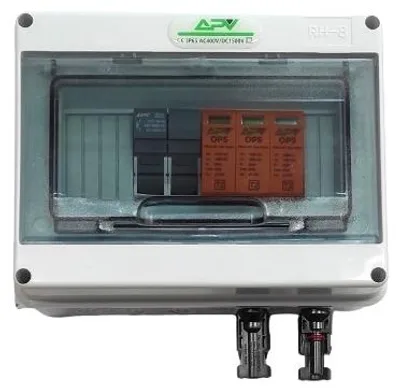 Obrázek produktu pro FVE rozvaděč Adelid APV DC 1000V, 15A, 8M, T2, Pojiskový odpojovač, MC4
