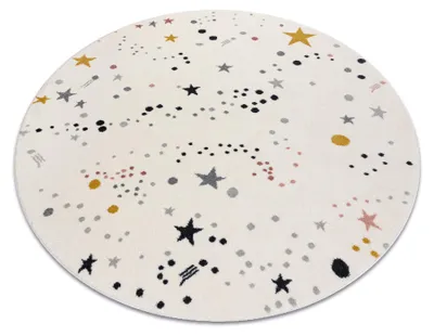 Imagen del producto de Alfombra KIDDO 5308 circulo crema estrellas para niños, sensorial beige circulo 160 cm