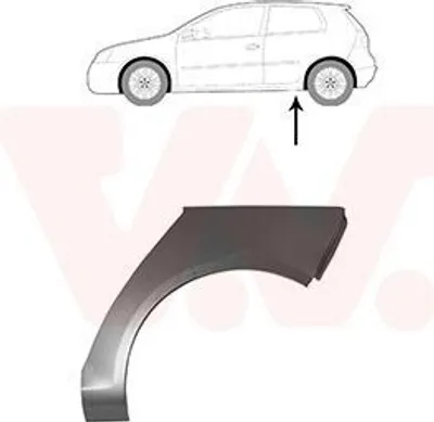 Produktbild von VAN WEZEL Seitenwand Reparaturblech für VW Golf V Schrägheck (1K1)