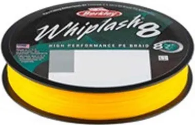 Produktbild von Berkley Whiplash 8 - 300m geflochtene Angelschnur, Durchmesser:0.18mm, Farbe:Yellow, Tragkraft:23.3kg