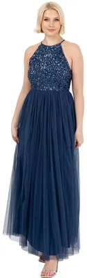 Produktbild von Maya Deluxe Damen Maya Deluxe Womens Ladies Bridesmaid Maxi Dress Halter Neck Se