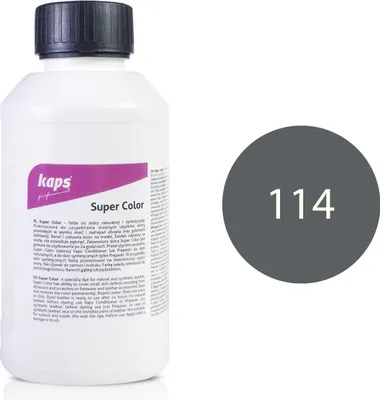Produktbild von Farbe für Natur- und Kunstleder Kaps Super Color - 500 ml - Hellgrau 114#