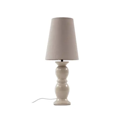 Produktbild von Lucande Tischleuchte Lyndorin, beige, Keramik, 63 cm