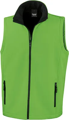 Image de Result Core R232M | Bodywarmer Soft Shell pour hommes / Imperméable, respirant - Couleur : Vivid Green/Black - Taille : XXL