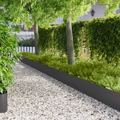 Produktbild von Möbel Raseneinfassung 20 Stk. 103 x 30 cm Stahl Schwarz - Beeteinfassungen CC1479