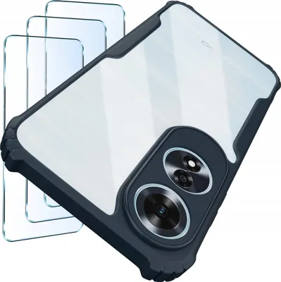 Immagine prodotto di Etui do Oppo A60 4G |Pancerne Przeźroczyste Silikonowe| zestaw 3x szkło