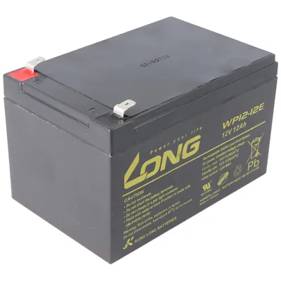 Produktbild von Kung Long WP12-12E F2 Zyklenfest Blei-Vlies-Akku, 12Volt, 12Ah mit 6,3mm Faston Anschluss