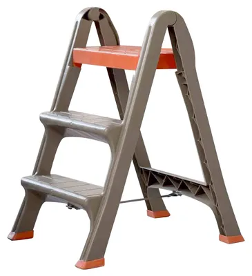 Produktbild von Skala - 3-stufiger Klapphocker. Klappbare Leiter aus Polyethylen. Maximale Belastung 130 kg. Abmessungen 47x70x78h cm.