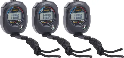 Zdjęcie produktu dla 3 PCS Stoper sportowy Wysoka dokładność Wodoodporny 40mah Stoper sportowy do biegania Pływanie Koszykówka
