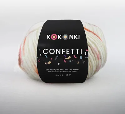 Produktbild von KOKONKI Confetti 03 Wolle/Wolle Mix, 50g, Farbenpracht für kreative Projekte