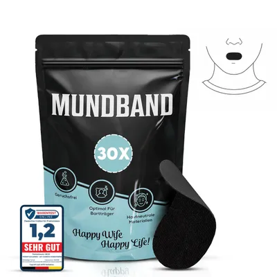 Produktbild von Perfekt-Schlafen24® 30 Stück Schlafpflaster für geschlossenen Mund | Mundstreifen gegen Schnarchen fördern die Nasenatmung und reduzieren Schnarchen