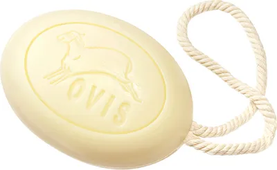 Produktbild von Ovis Schafmilchseife Wiesenduft mit Kordel, 100% Bio, für die tägliche Dusche, oval, 200 g