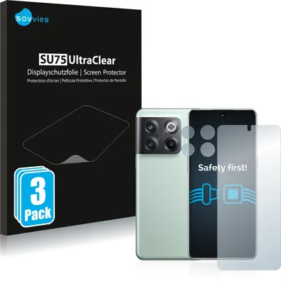 Produktbild von 6x Für OnePlus 10T 5G (Display+Kamera) Schutzfolie Savvies Displayschutz Display Schutz Folie Klar Transparent