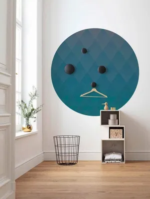 Zdjęcie produktu dla Komar tapeta flizelinowa okrągła i samoprzylepna "Lucy z diamentami" - rozmiar: 125 x 125 cm (szerokość x wysokość) - 1 szt