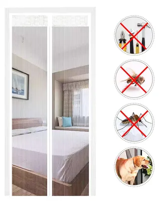 Produktbild von EXTSUD Magnet Fliegengitter Tür Insektenschutz 90x210 cm Magnetischer Fliegenvor