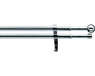 Obrázek produktu pro Dvojitá garnýž sada kovová Ø 16/19 mm 200-350 cm stříbrná