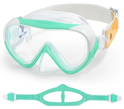 Produktbild von Schwimmmasken für Kinder – 180° Tauchbrille mit Nasenabdeckung für Kinder im Alter von 4-14 Jahren