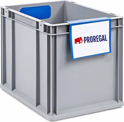Produktbild von SparSet 10x Kennzeichnungstasche A5 für NextGen Euroboxen | HxB 14,8x21cm | Blau | Selbstklebend