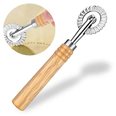 Teigrad mit Roller, Ravioli-Schneider, Pasta-Cutter, 1 St.