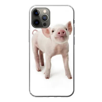 Produktbild von MuchoWow® Handyhülle Schutzhülle Hülle für iPhone 13 Pro Schwein - Tiere - Weiß Silikon Softcase Handy Hülle - Handy-Tasche