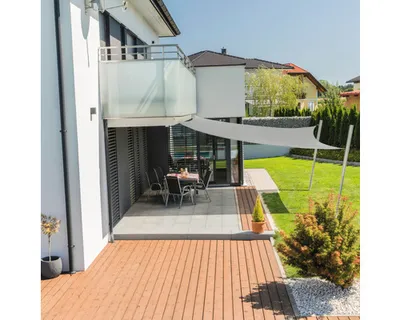 Produktbild von Windhagel CAPRI Quardratsonnensegel 5,0 m, HDPE 225 g/m² wind- und wasserdurchlässig, grau