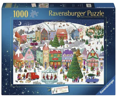 Image de Puzzle Ravensburger de 1 000 pièces « Ville de Noël enchantée » 12001758