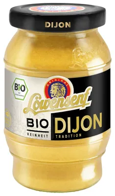 Verpackungsbild Bio Loewensenf Dijon kraeftig wuerzig klassischer Feinkostsenf 250ml