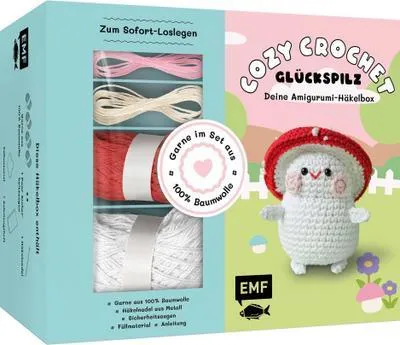 Produktbild von Cozy Crochet - Deine Amigurumi-Häkelbox: Glückspilz