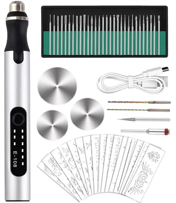 Produktbild von Elektrischer Gravierstift, Gravierwerkzeug-Set, Gravierausrüstung, USB-Mini-Gravierstift zum Gravieren von Glas, Holz, Metall, Stein, Nägeln