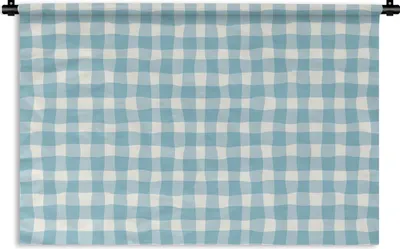 Produktbild von MuchoWow® Wandteppich Wandbehang Pastell - Blau - Muster 60x40 cm Tapisserie Dekoration Wandtuch - Wanddekorationen