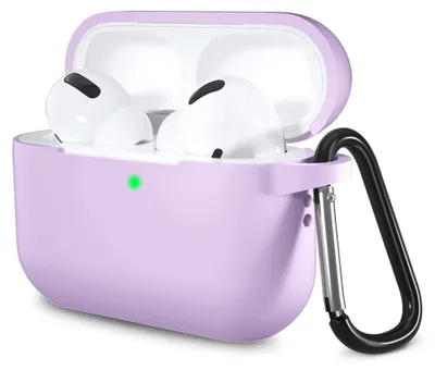 Zdjęcie produktu dla Techsuit Silikonowe etui do AirPods Pro 1 2 ultracienkie, - fioletowe