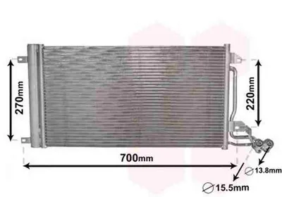 Image de VAN WEZEL Condensateur, climatisation Article : 49005038