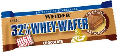 Produktbild von Weider Whey Wafer 12 x 35 g Schokolade