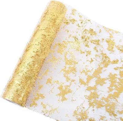 Immagine prodotto di Decorazione da tavola in metallo dorato scintillante, ideale per feste, Natale, matrimoni e comunioni