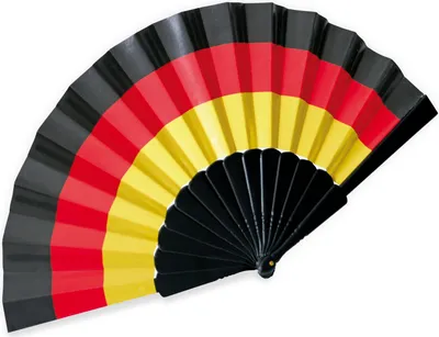 Produktbild von Deutschland Fan Fächer EM Europameisterschaft Fußball Schwarz Rot Gold