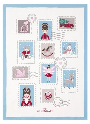 Produktbild von Greengate Xmas letter Geschirrtuch bedruckt 70x50cm