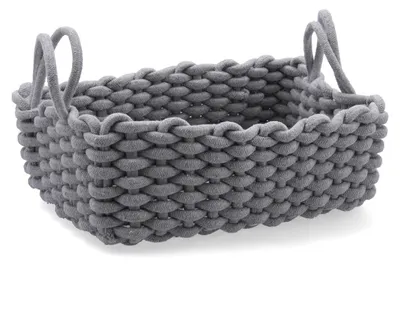 Aufbewahrungskorb aus Baumwolle, 35x25x13 cm, Grau