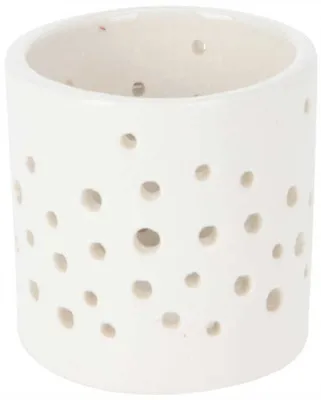 Productafbeelding van Kersttheelichthouder, 6 cm, porselein, wit