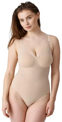 Produktbild von Snocks Shaping Body Damen, nahtloser Bauchweg Bodysuit Shaper – Größe XXL, 1x Beige