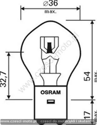 Zdjęcie produktu dla Żarówka 12V 25W/25W Ba20D