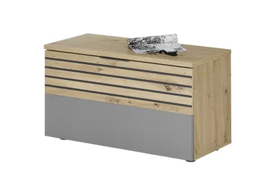 Produktbild von Garderobenbank - Artisan Eiche Nachbildung - Grau - B 85 cm - 1 Klappe