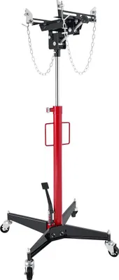 Obrázek produktu pro Hydraulický zvedák převodovky, nosnost 1100 liber / 0,5 tuny Teleskopický zvedák převodovky s nožním pedálem, otočným kolem o 360°, výškou zdvihu 127–202 cm, zvedák pro garáž/dílnu