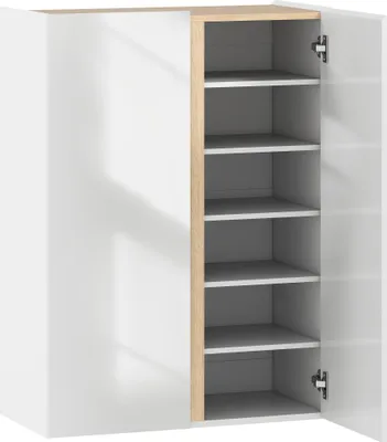 Produktbild von Schuhschrank mit Soft-Close-Funktion, 6-stufiges Design ohne Griffe, fasst bis zu 18 Paare, für Flur, Eingangsbereich, Holz, Weiß