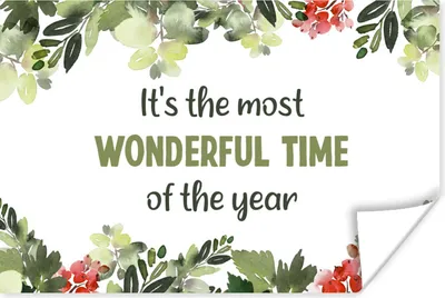 Produktbild von MuchoWow® Poster Weihnachten - Zitat - Aquarell 180x120 cm - Fotoplakat
